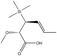 (2S,3S,4E)-2-Methoxy-3-(trimethylsilyl)-4-hexenoic acid Struktur