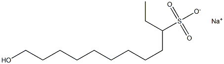 12-Hydroxydodecane-3-sulfonic acid sodium salt Struktur