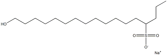 17-Hydroxyheptadecane-4-sulfonic acid sodium salt Struktur