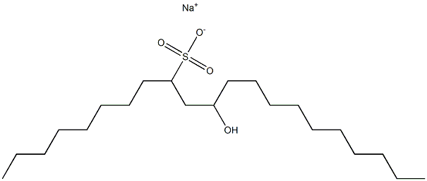 11-Hydroxyhenicosane-9-sulfonic acid sodium salt Struktur