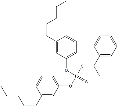 Dithiophosphoric acid O,O-bis(3-pentylphenyl)S-(1-phenylethyl) ester Struktur