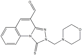 1,2-Dihydro-1-thioxo-2-(morpholinomethyl)[1,2,4]triazolo[4,3-a]quinoline-4-carbaldehyde Struktur