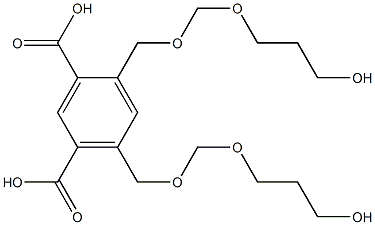 4,6-Bis(7-hydroxy-2,4-dioxaheptan-1-yl)isophthalic acid Struktur