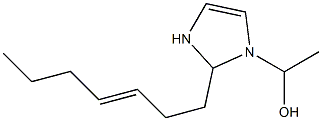 1-(1-Hydroxyethyl)-2-(3-heptenyl)-4-imidazoline Struktur