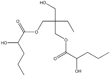 Bis(2-hydroxyvaleric acid)2-ethyl-2-(hydroxymethyl)-1,3-propanediyl ester Struktur