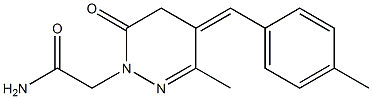 2-[[6-Methyl-5-(4-methylbenzylidene)-3-oxo-2,3,4,5-tetrahydropyridazin]-2-yl]acetamide Struktur