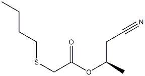 (Butylthio)acetic acid (R)-1-(cyanomethyl)ethyl ester Struktur