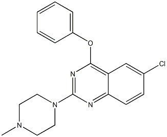 2-[4-Methyl-1-piperazinyl]-4-(phenoxy)-6-chloroquinazoline Struktur