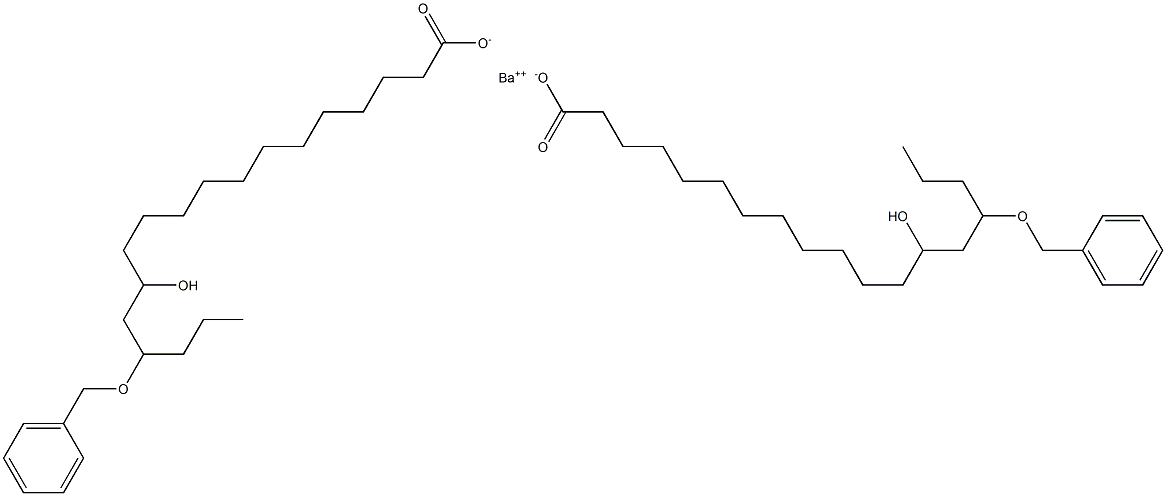 Bis(15-benzyloxy-13-hydroxystearic acid)barium salt Struktur