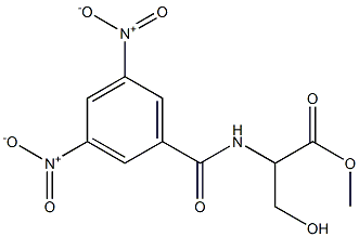 2-[(3,5-Dinitrobenzoyl)amino]-3-hydroxypropanoic acid methyl ester Struktur