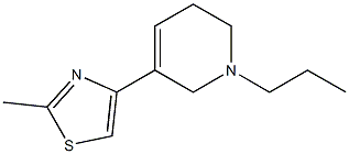 2-Methyl-4-[(1-propyl-1,2,5,6-tetrahydropyridin)-3-yl]thiazole Struktur