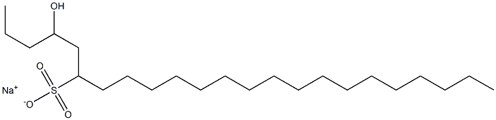 4-Hydroxytricosane-6-sulfonic acid sodium salt Struktur