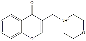 4-[(4-Oxo-4H-1-benzopyran-3-yl)methyl]morpholinium Struktur