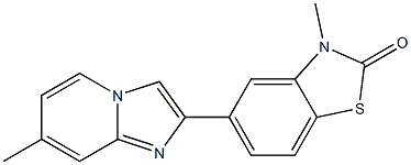 5-[7-Methylimidazo[1,2-a]pyridin-2-yl]-3-methylbenzothiazol-2(3H)-one Struktur