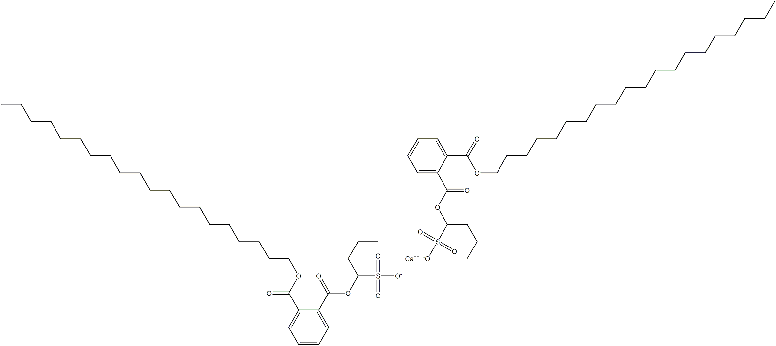 Bis[1-[(2-icosyloxycarbonylphenyl)carbonyloxy]butane-1-sulfonic acid]calcium salt Struktur