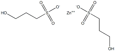 Bis(3-hydroxypropane-1-sulfonic acid)zinc salt Struktur