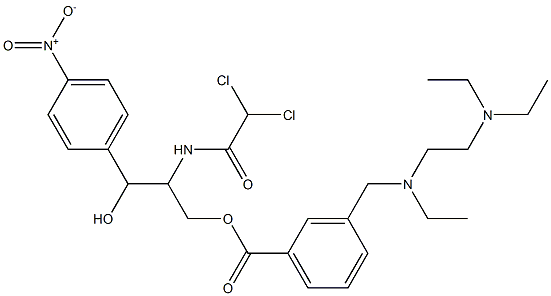 2-(2,2-Dichloroacetylamino)-1-(4-nitrophenyl)-1,3-propanediol 3-(3-[[ethyl[2-(diethylamino)ethyl]amino]methyl]benzoate) Struktur