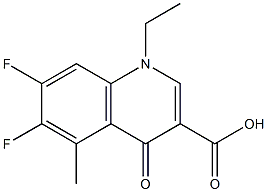 1,4-Dihydro-1-ethyl-5-methyl-4-oxo-6,7-difluoroquinoline-3-carboxylic acid Struktur