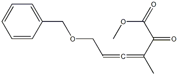 2-Oxo-3-methyl-6-(benzyloxy)-3,4-hexadienoic acid methyl ester Struktur