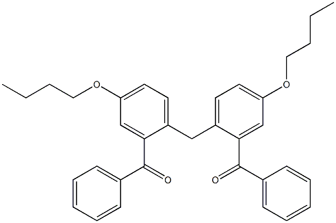 2,2''-Methylenebis(5-butoxybenzophenone) Struktur