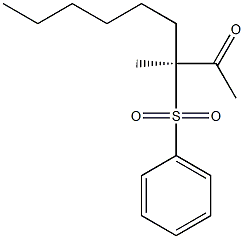 [S,(+)]-3-Methyl-3-phenylsulfonylnonane-2-one Struktur