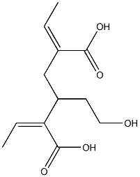 Bis[(E)-2-butenoic acid]1-(2-hydroxyethyl)-1,2-ethanediyl ester Struktur