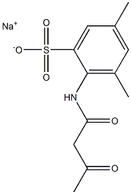 2-(Acetoacetylamino)-3,5-dimethylbenzenesulfonic acid sodium salt Struktur