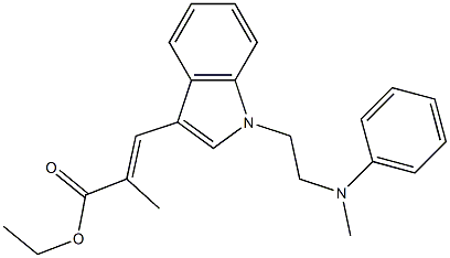 3-[1-[2-(Methylphenylamino)ethyl]-1H-indol-3-yl]-2-methylpropenoic acid ethyl ester Struktur