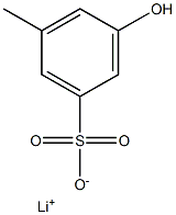 3-Hydroxy-5-methylbenzenesulfonic acid lithium salt Struktur