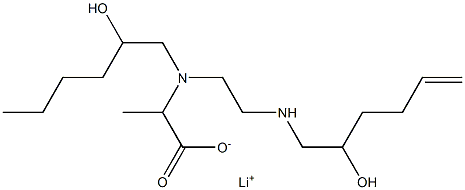 2-[N-(2-Hydroxyhexyl)-N-[2-(2-hydroxy-5-hexenylamino)ethyl]amino]propionic acid lithium salt Struktur