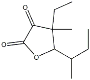 Dihydro-4-methyl-4-ethyl-5-(1-methylpropyl)furan-2,3-dione Struktur