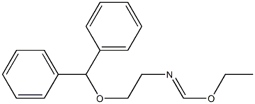 2-(Diphenylmethoxy)-N-(ethoxymethylene)ethanamine Struktur