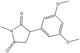 2-(3,5-Dimethoxyphenyl)-N-methylsuccinimide Struktur