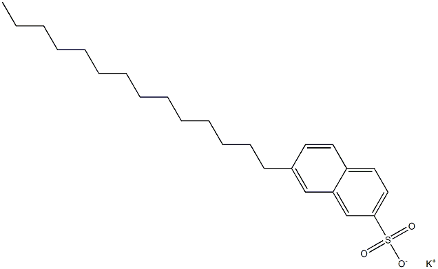 7-Tetradecyl-2-naphthalenesulfonic acid potassium salt Struktur