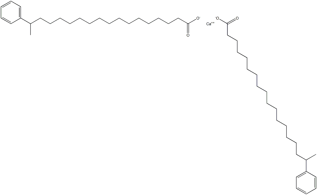 Bis(17-phenylstearic acid)calcium salt Struktur