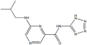 6-Isobutylamino-N-(1H-tetrazol-5-yl)pyrazine-2-carboxamide Struktur