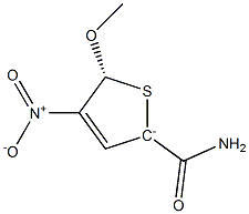 (5R)-2-Carbamoyl-4-nitro-5-methoxy-2,5-dihydrothiophen-2-ide Struktur