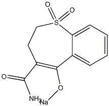 (5-Sodiooxy-2,3-dihydro-1-benzothiepin-4-carboxamide)1,1-dioxide Struktur