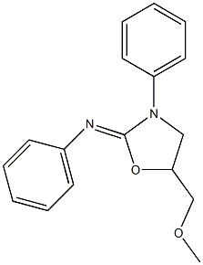 5-Methoxymethyl-3-phenyl-2-phenyliminooxazolidine Struktur