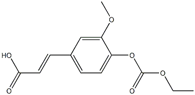 3-(4-Ethoxycarbonyloxy-3-methoxyphenyl)acrylic acid Struktur