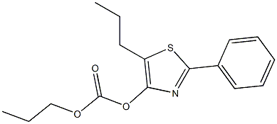 Carbonic acid propyl 2-phenyl-5-propyl-4-thiazolyl ester Struktur