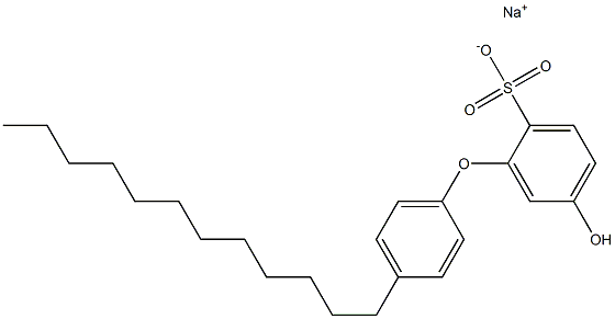 5-Hydroxy-4'-dodecyl[oxybisbenzene]-2-sulfonic acid sodium salt Struktur