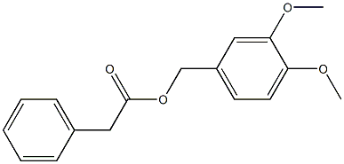 Phenylacetic acid (3,4-dimethoxybenzyl) ester Struktur