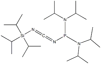 1-(Triisopropylsilyl)-3-[bis(diisopropylamino)phosphino]carbodiimide Struktur