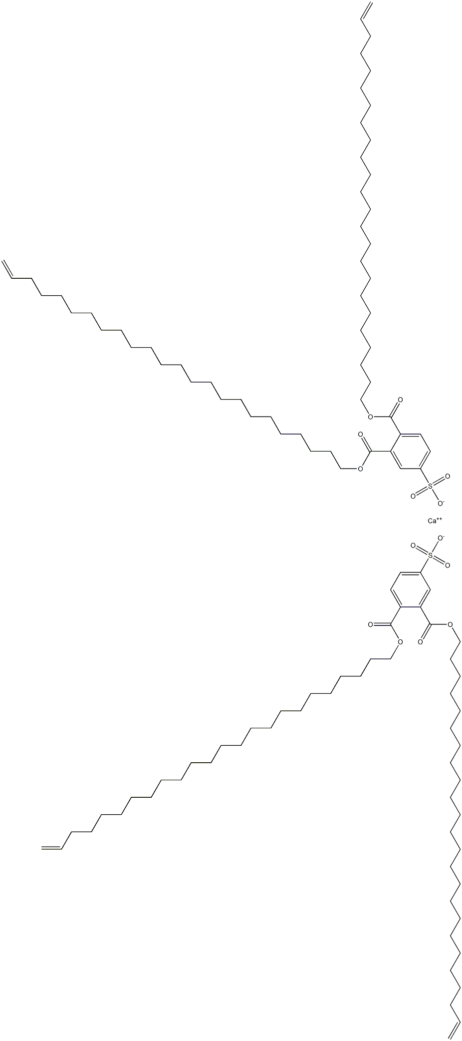 Bis[3,4-di(23-tetracosenyloxycarbonyl)benzenesulfonic acid]calcium salt Struktur