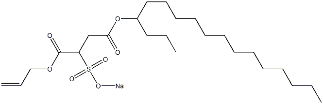 2-(Sodiosulfo)succinic acid 4-heptadecyl 1-(2-propenyl) ester Struktur