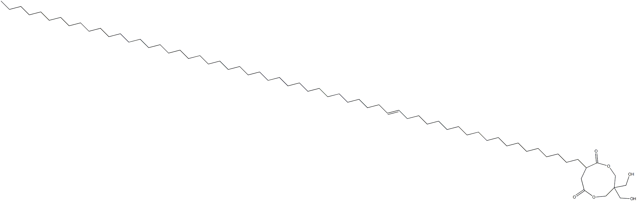 3,3-Bis(hydroxymethyl)-8-(19-nonapentacontenyl)-1,5-dioxacyclononane-6,9-dione Struktur