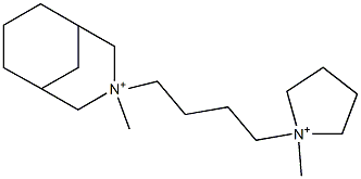 1-Methyl-1-[4-[3-methyl-3-azoniabicyclo[3.3.1]nonan-3-yl]butyl]pyrrolidinium Struktur