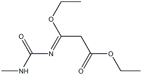 3-Ethoxy-3-[N-(N-methylcarbamoyl)imino]propionic acid ethyl ester Struktur