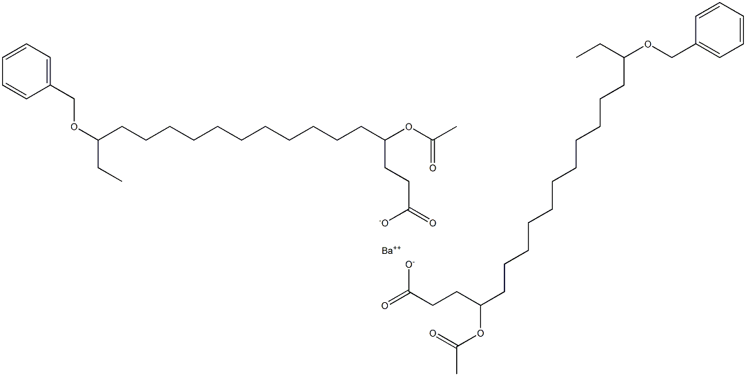 Bis(16-benzyloxy-4-acetyloxystearic acid)barium salt Struktur